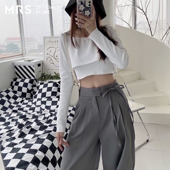 Quần suông ống rộng nữ cao cấp-linen premium - OMEELY FASHION