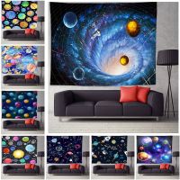 Planet Wall Tapestry Oil Painting Aquarelle Planet Wall Hanging Starry Sky Background Cloth Beach Towels Blanket Rug Drawing Painting Supplies