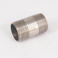 3/4 quot; BSP Equal Male Threaded 304 Stainless Steel Straight Pipe Fitting Connector Adapter