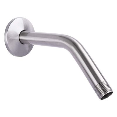 [COD] Manufacturers wholesale 6-inch stainless steel brushed shower arm head fixed concealed into the wall elbow with flange