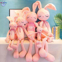 หมอนตุ๊กตาผ้ากำมะหยี่ขายาวน่ารักรูปร่างกระต่าย Boneka Mainan สำหรับแฟนสาว