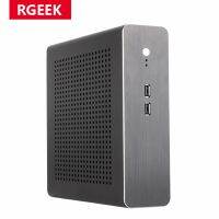 RGEEK แชสซี G60อะลูมิเนียมล้วนมินิเคสพีซี HTPC ITX เคสคอมพิวเตอร์เดสก์ท็อป USB2.0เพาเวอร์ซัพพลายสำหรับบ้านและสำนักงาน