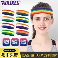 【JH】 Cotton sweat-absorbing headband sports elastic towel spot basketball volleyball one size warm womens hair ring wholesale