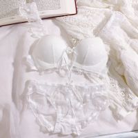 Japanese Sexy Lingerie for Small Chest Sweet Cute Lolita Push Up Bra Set Lace Underwear Young Women Bra Panty Intimate Clothes