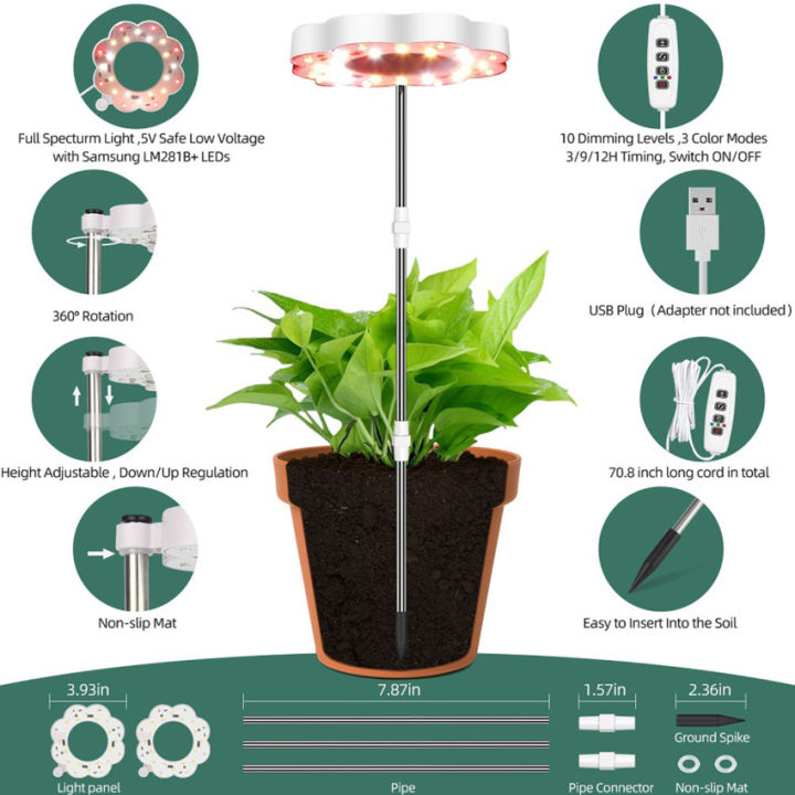 โคมไฟ-grow-led-แบบเต็มสเปกตรัมสำหรับพืชในร่มโคมไฟ-grow-ไฟโต-usb-โคมไฟสำหรับพืชไฟโต5v