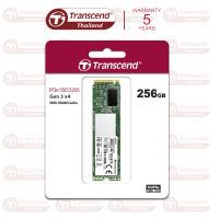 PCIe NVMe M.2 SSD 256GB (R max 3,300 MB/s /  W max 1,100 MB/s) MTE220S :Gen 3 x4 : Transcend รับประกัน 5 ปี - มีใบกำกับภาษี