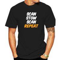 Scan Stow Scan Repeat T-Shirt Moto Biker Cotton Men Tops Shirt Simple Style Discount T Shirt Christmas Clothing