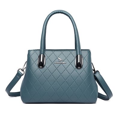 [COD] Lingge womens bag 2023 new fashion simple middle-aged to send a high-end atmosphere messenger