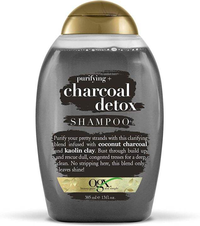 OGX Purifying + Charcoal Detox Shampoo for Buildup Removal and Light
