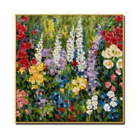 Barocco Handmade Paintings Wall Art 3D Abstract Flowers Oil Painting Canvas Art Pictures For Home Decor Flowers Handmade