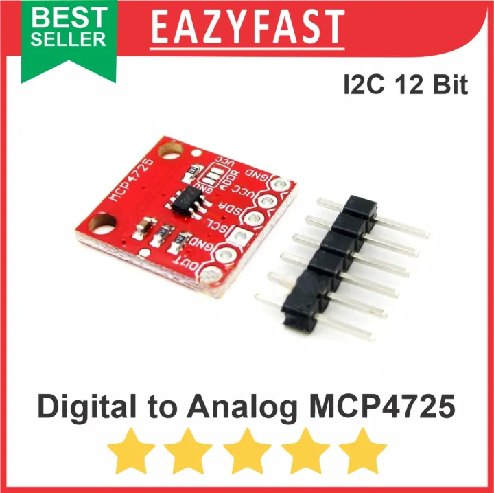 MCP4725 12bit I2c DAC 2.7 -5.5v Digital To Analog Converter Module ...