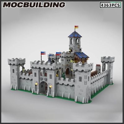 MOC Building Block Modular Castle Gatehouse Wall Tower Staircase DIY Brick Medieval Build Toy Collection Home Decor Present