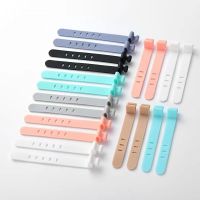 5PCS Silicone Reusable Fastening USB Cable Strap Tape Soft Wire Organizer Management Earphone Cable Date Cable Tie Cord Cables