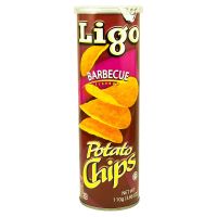 มาใหม่ ? (4pcs / 4ชิ้น) LIGO BARBECUE POTATO CHIPS 110G มันฝรั่ง ลิโก้ โปเตโต้ รสบาร์บีคิว มันฝรั่งทอดกรอบ 110กรัม (4กระป๋อง) ?