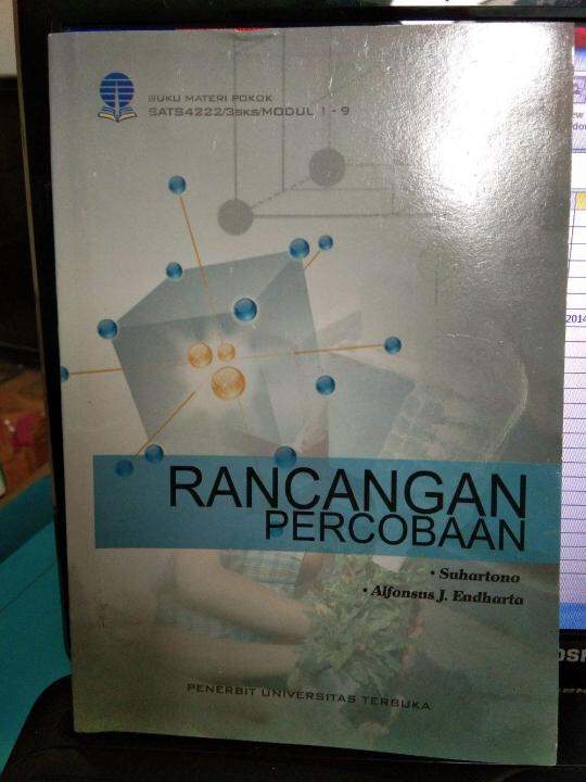 Buku Materi Pokok Rancangan Percobaan Edisi 1 Suhartono Lazada