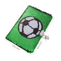 Sequin Football Journal Secret Diary With Lock, Notebook Private Journal Football Notebook Gifts For Boy