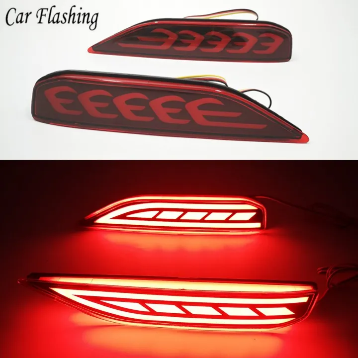 Car Flashing 2pcs Tail Rear Bumper Light Lamp Led Rear Bumper Reflector