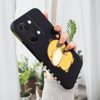 เคสสำหรับ OnePlus Nord 3 5G ลายการ์ตูนน่ารัก Psyduck ด้านข้างเคสโทรศัพท์ดีไซน์ลายขอบสี่เหลี่ยมของเหลวปลอกซิลิโคนคลุมทั้งหมดเคสกล้อง