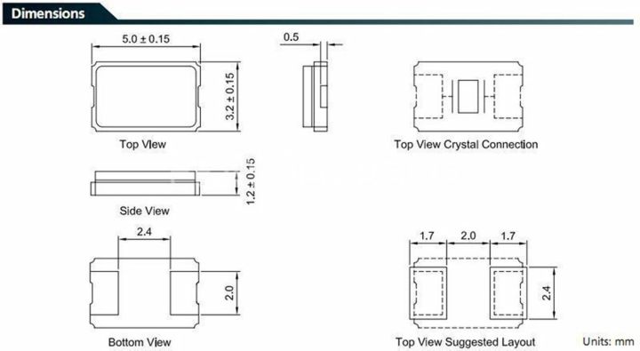 2pcs-20m-20-000m-20mhz-20-000mhz-5032-2pin-smd-passive-crystal-oscillator