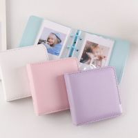 3 Inch PU Leather Photo Album Loose-leaf Replaceable Photo Name Card Organizer Solid Color Simplicity Pop Photocard Collect Book  Photo Albums