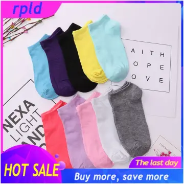 Candy Colors Women Ankle Socks Funny Cute Solid color Boat Socks