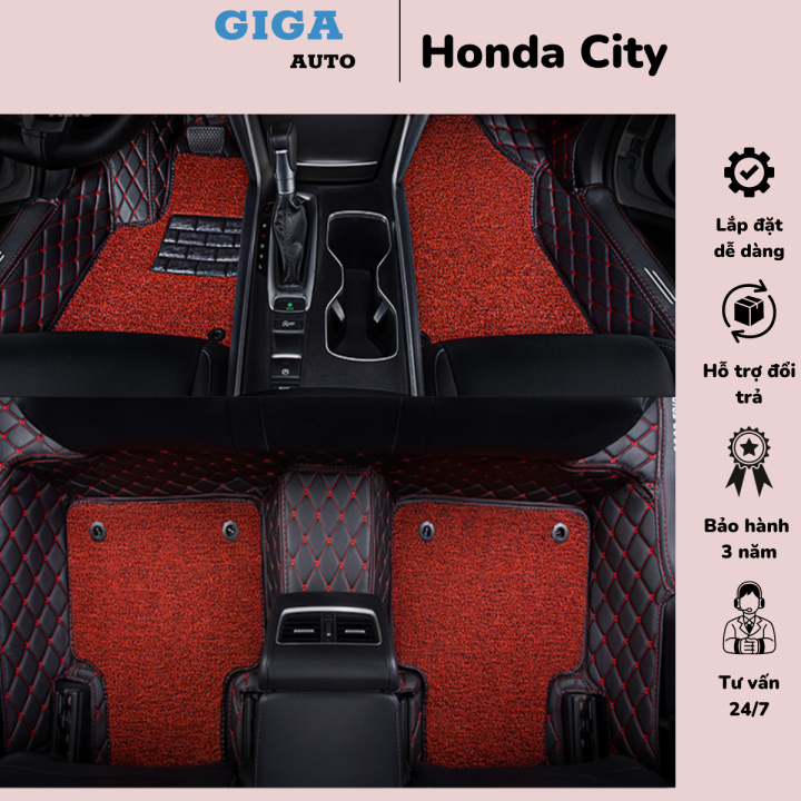 Thảm lót sàn ô tô 5D 6D Honda City trang trí và bảo vệ xe không ...