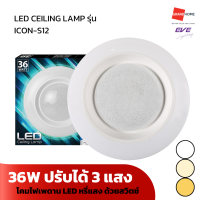 GRANDHOMEMART โคมเพดาน LED EVE รุ่น ICON-S12 36W ปรับได้ 3 แสง