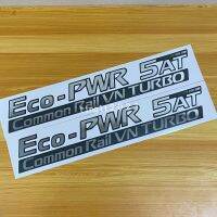 สติ๊กเกอร์* ECO-PWR 5AT สีฟอยเงิน ติดข้างประตู NISSAN นาวารา ( ราคาต่อชุด มี 2 ชิ้น )