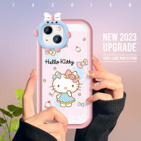 Case4you การ์ตูนสำหรับ iPhone 15 Pro 15 Plus น่ารัก Kity Cat เคสโทรศัพท์มีลายมอนสเตอร์เคสเลนส์โทรศัพท์นิ่มเคสโทรศัพท์มือถือกันกระแทก