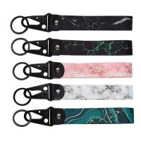 Colorful Marbling Pattern Key Tags Keychain For Motorcycles Men Women Key Key Fobs Holder Chaveiro Decorations Gifts