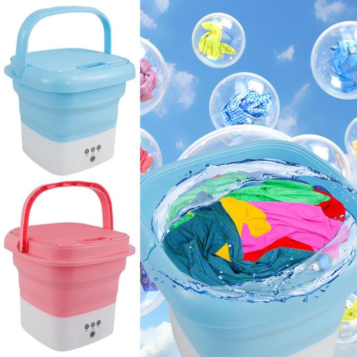 Sock Bidirectional Washing Blue Small Bucket with Handle Household Clothes  Underwear Distinction 