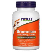 NOW Foods Bromelain Bromelain เอนไซม์ย่อยอาหาร500 Mg 120แคปซูล