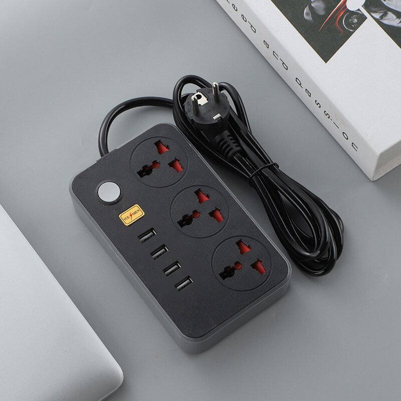 Universal Power Strip USB Ports Power Socket Extension With Surge Protector Adapter Socket Outlet USB Extension Plug