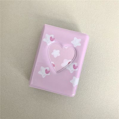 【LZ】 Stars kpop photocard holder 40 Grids 3 Inch Hollow Heart Photo Album Small Idol Cards Collect Book binder album card binder