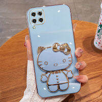 เคสโทรศัพท์สำหรับ Samsung A12 A42 A22 5G สุดหรู Hello Kitty กระจกกันกระแทกแบบนิ่ม