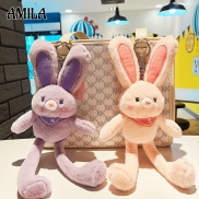 AMILA bunny pendant Plush pull ear rabbit telescopic doll Rabbit keychain
