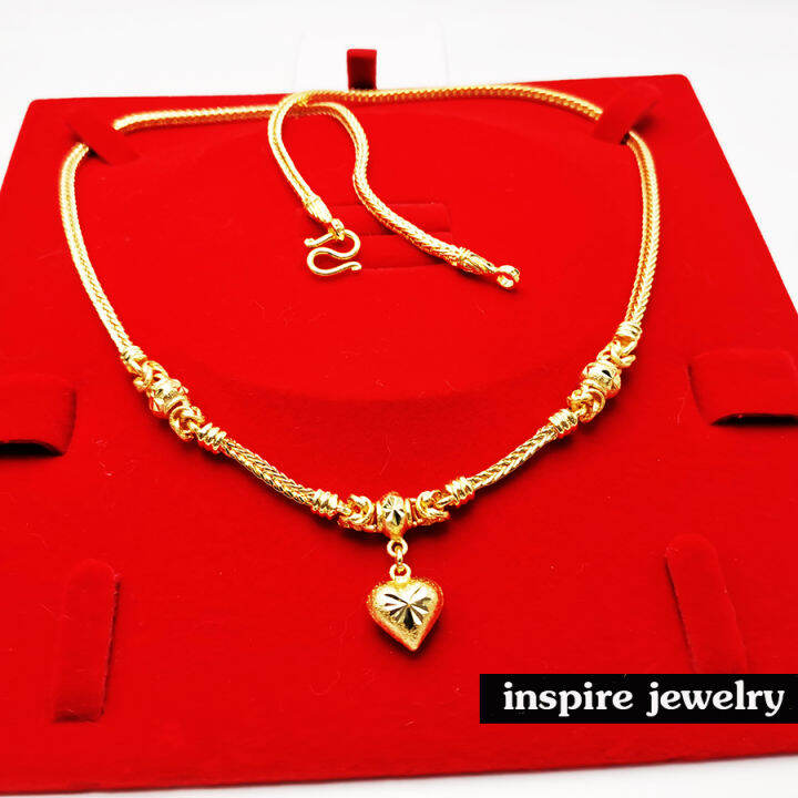 inspire-jewelry-สร้อยคอทองลายสี่เสาเส้นขนาด-1บาท-ยาว-20-นิ้ว-ตามแบบ-ปราณีตมาก-งานแฟชั่น-สีทอง-สำหรับประดับชุดไทย-สวยหรู