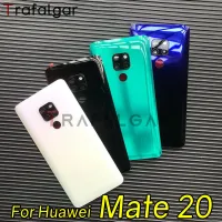 ฝาหลังแบตเตอรี่กระจกสำหรับแผงประตูตัวเรือนด้านหลัง Huawei Mate 20สติกเกอร์ฝาครอบเลนส์กล้อง + HMA-L29กาว