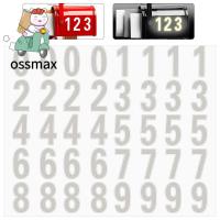 OSSMAX สติกเกอร์ตกแต่งแบบมีกาวในตัวสีสะท้อนแสง,สติกเกอร์ตกแต่งแบบติดเองหมายเลข0-9สติกเกอร์ติดกล่องจดหมาย