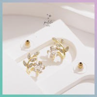 [petite by PRAKYRE] Olive Diamond Earring - ต่างหูรูปช่อใบมะดอกและดอกไม้ขนาดเล็ก  ตกแต่งด้วยเพชรและมุก หรูหรา ใส่ได้บ่อย