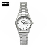 Velashop นาฬืกาข้อมือผู้หญิง CASIO STANDARD สายสแตนเลส สีเงิน รุ่น LTP-V006D-7B2UDF, LTP-V006D-7B2, LTP-V006D