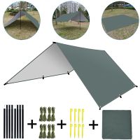 Camping Tarp Waterproof Portable Tarp Multifunctional Outdoor Camping Traveling Awning Backpacking Tarp Shelter Rain Tarp