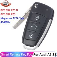 KEYECU 8V0 837 220 D / 8V0 837 220 434Mhz สำหรับ Audi A3 S3 2012 2013 2014 2015 2016 2017 2018 2019รีโมทรถยนต์ปุ่มควบคุม Fob