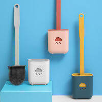 Toilet Brush Wall-mounted TPR Brush Head Cute Bathroom Cleaning Toilet Brushes with Holders Durable WC Accessories Home Cleaner