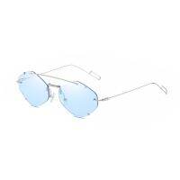 Frameless Sunglasses Men And Women Retro Geometric Shape Lens Metal Sunglasses Sunshade