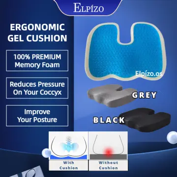 Gel Seat Cushion, Breathable Honeycomb Design Absorbs Pressure Points Seat  Cushion Gel Cushion for Office Chair Home Car seat Cushion for Coccyx,  Tailbone Pain, Back Pain, Sciatica 