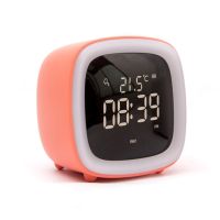 Kids Alarm Clock Cute-TV Night Light Alarm Clock for Children Desk Clock Rechargeable Battery Operated