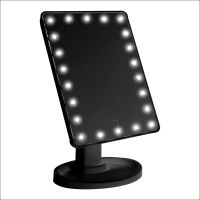 Large Lighted Makeup Mirror, Makeup Vanity Mirror with 22 LED Lights , Press Screen Dimmable 360°Rotation