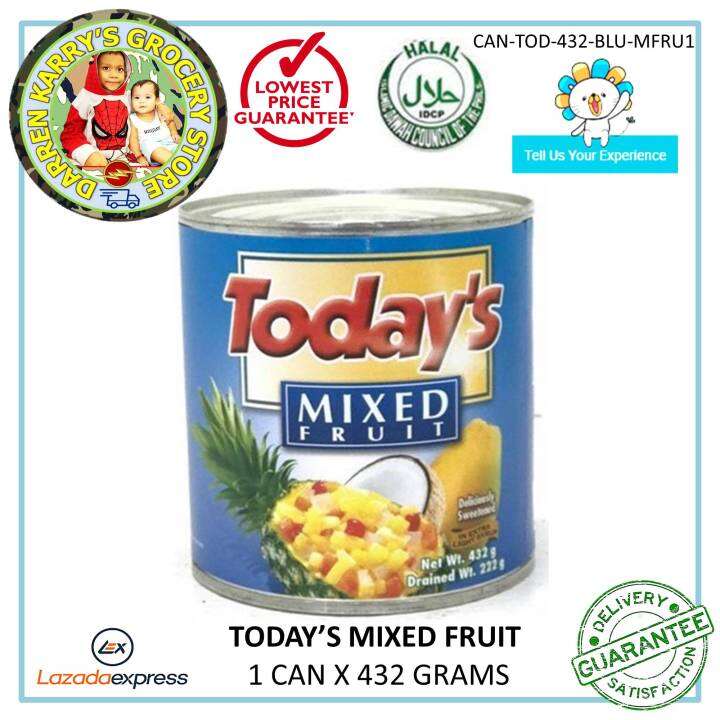 Today's Mixed Fruit Weight) 432 grams x 1 can (Blue) Halal Food