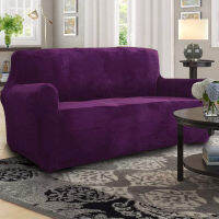 High Grade Velvet Plush Sofa Cover for Living Room Elastic Couch Cover Stretch Case Sofa Slipcover 1234 Seater